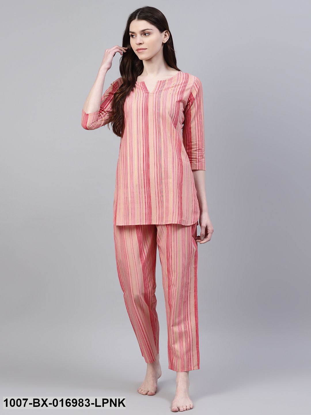 Striped night online suit