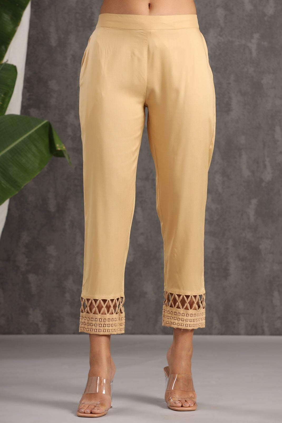 Gold shop straight pants