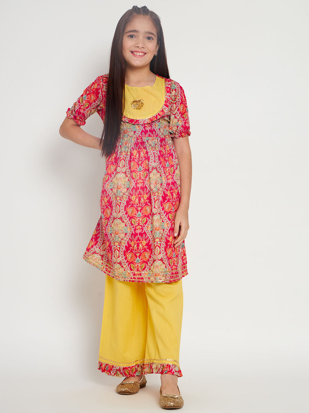 Frock type kurti outlet with palazzo