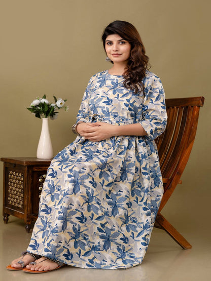 Multi Printed Maternity Dress