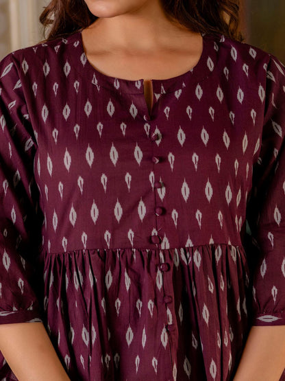 Burgundy Peplum Tunic