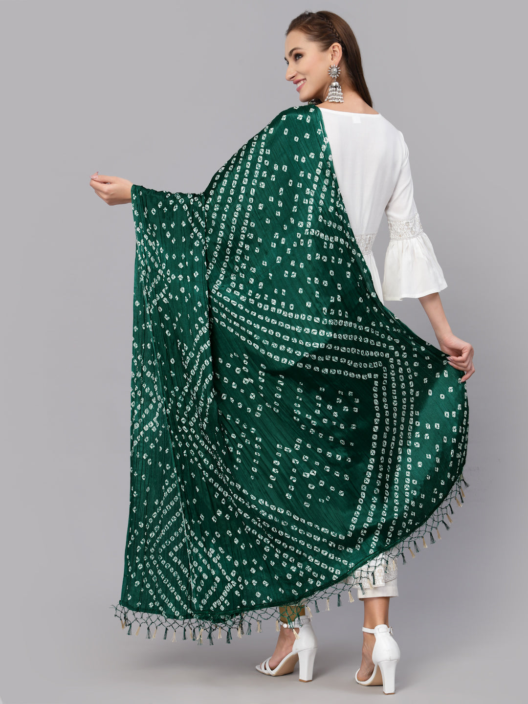 Bandhani Print Silk Blend Dupatta