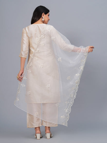 Embroidered Organza Drawer Dupatta