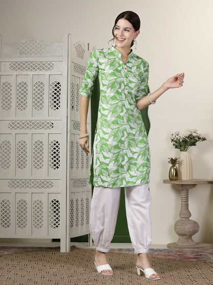 Paisley Printed Rayon Straight Kurta