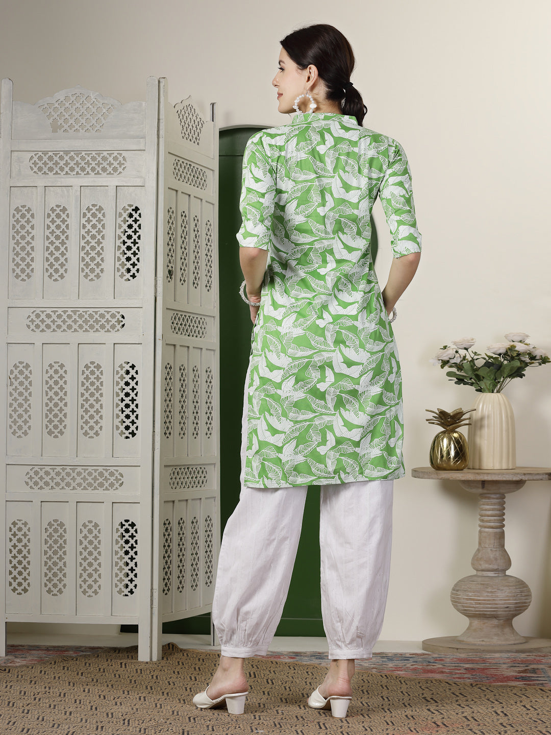 Paisley Printed Rayon Straight Kurta