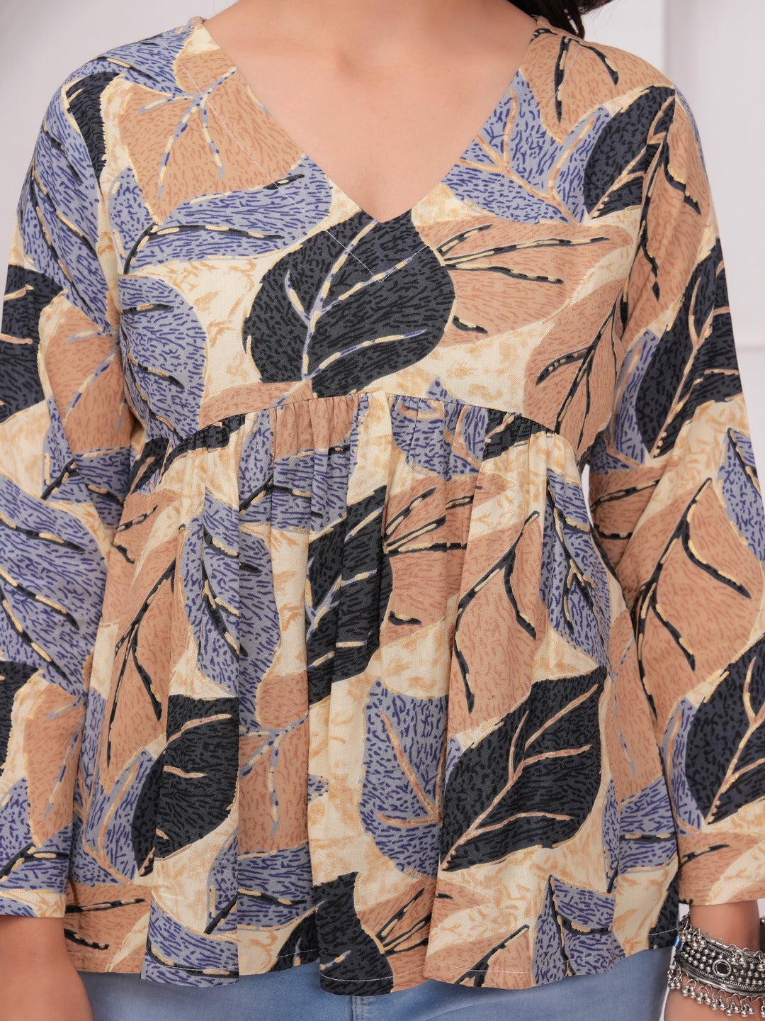 Multi Rayon Floral Top