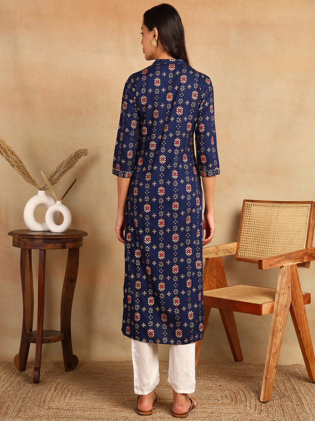 Straight Printed Viscose Rayon Kurta