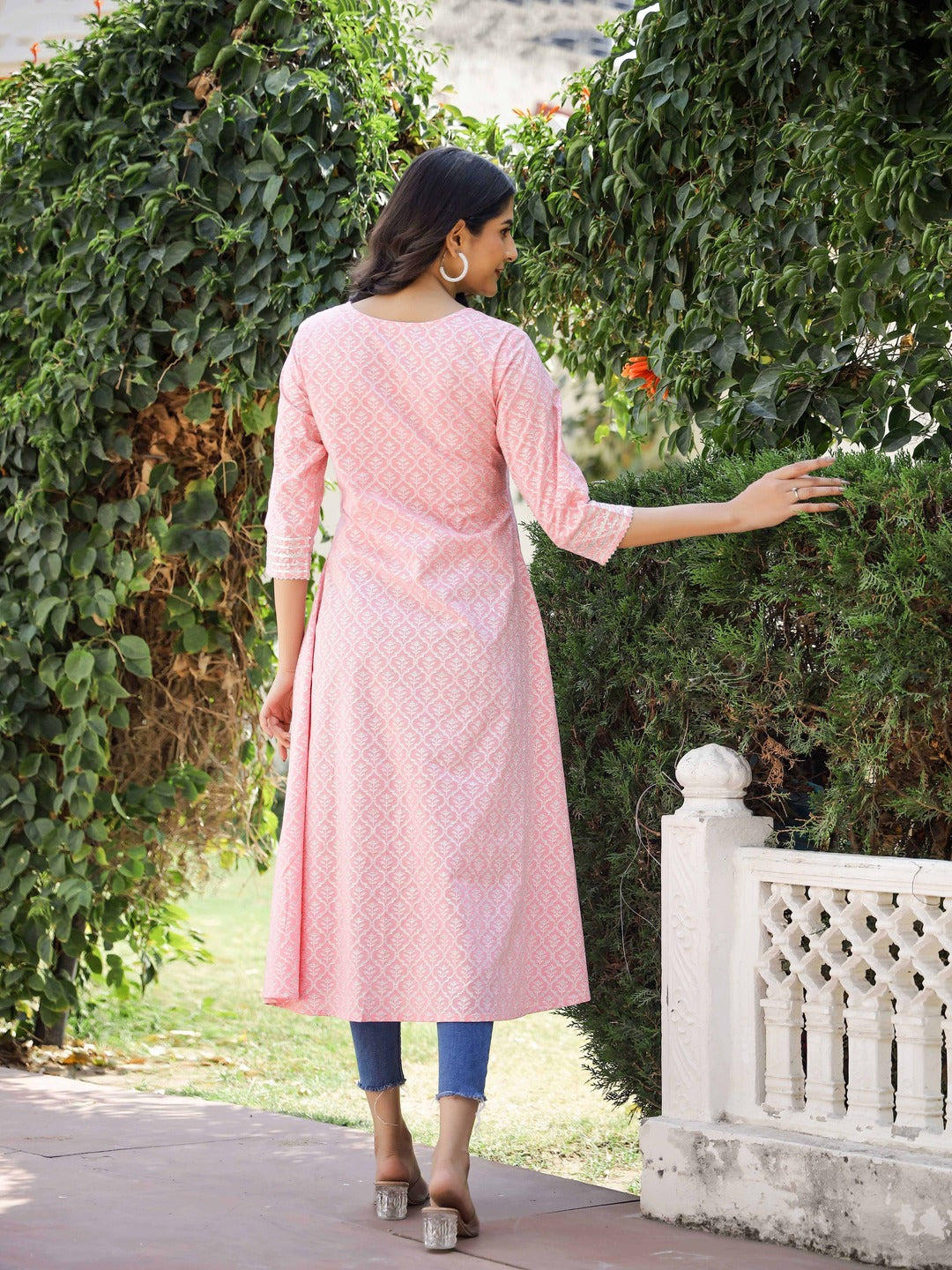 Anarkali Printed Pure Cotton Kurta