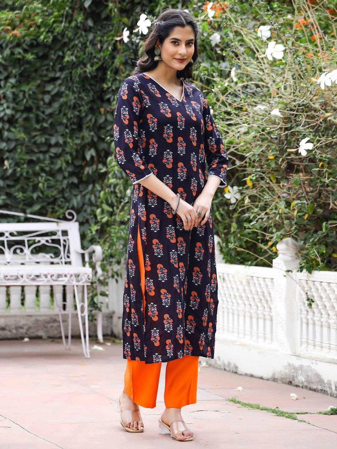 Straight Printed Viscose Rayon Kurta