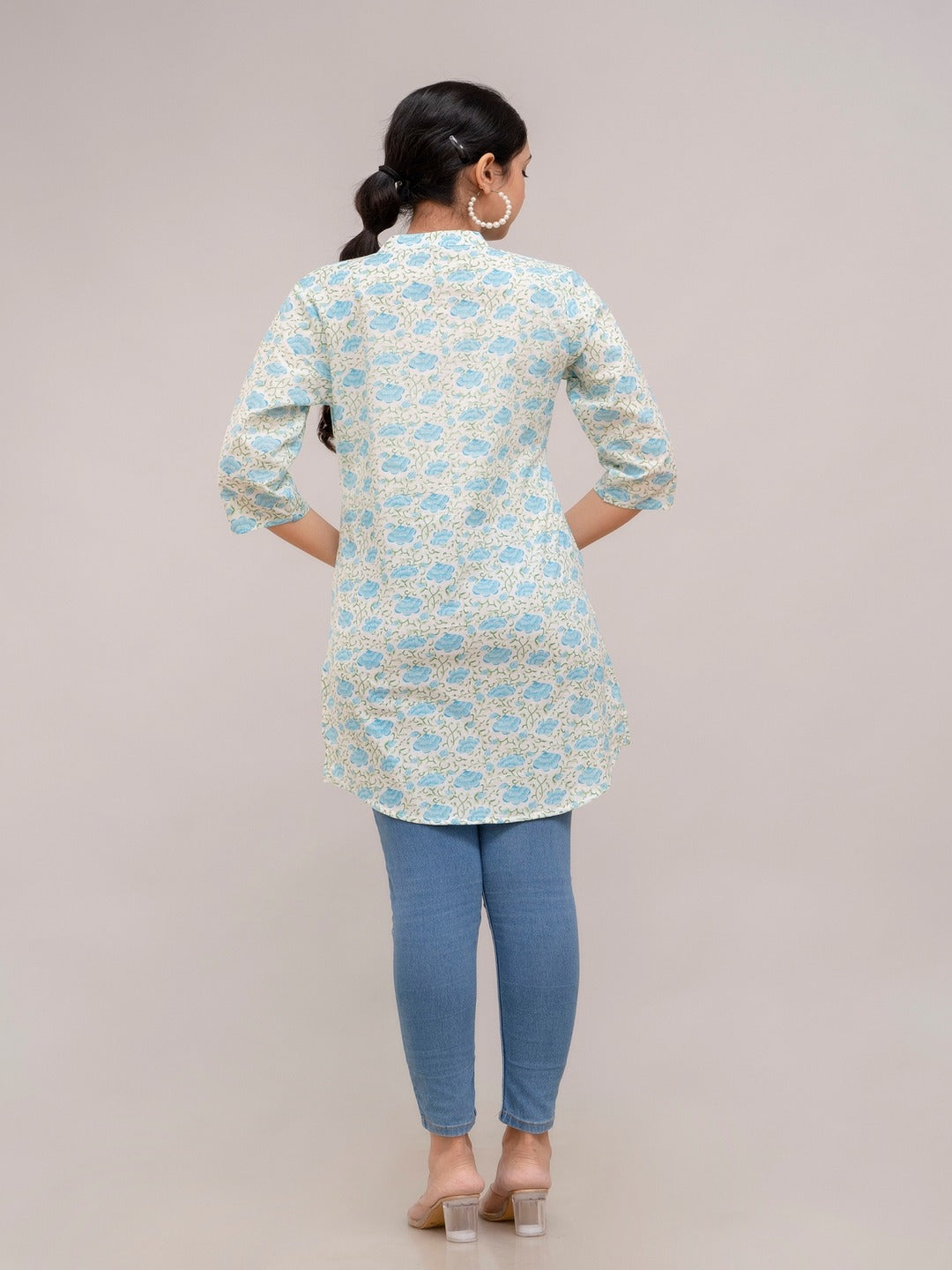 Printed Long Straight Cotton Tunics