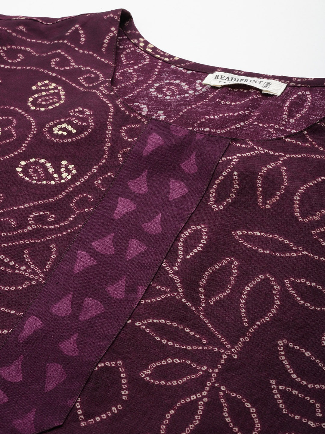 Straight Style Silk Fabric Violet Color Kurta With Bottom