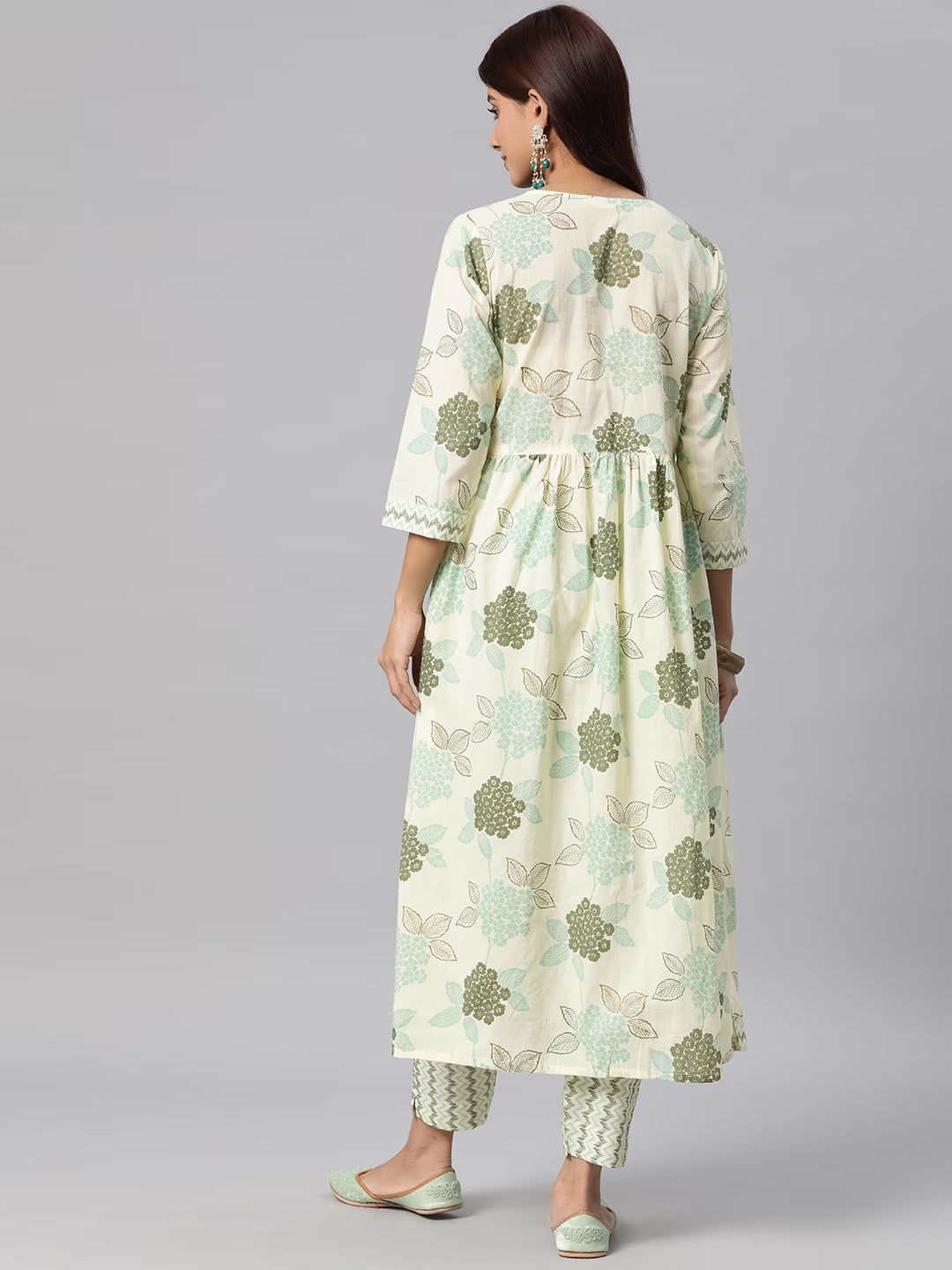 Cotton Printed Anarkali Kurta & Pant