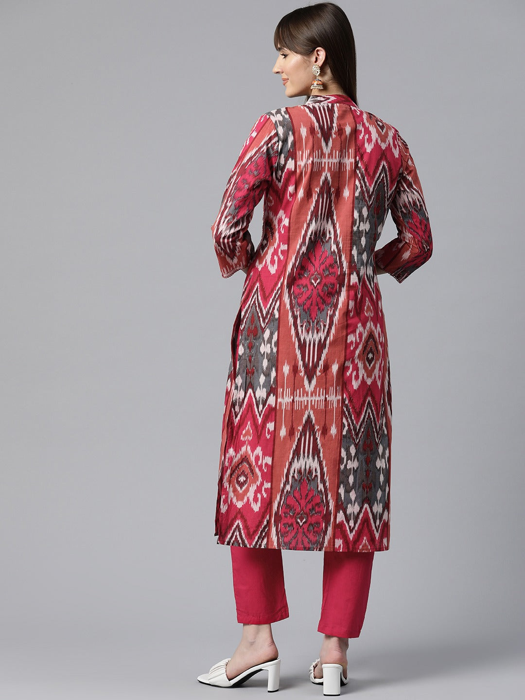 Printed Kurta & Pant (Pink)