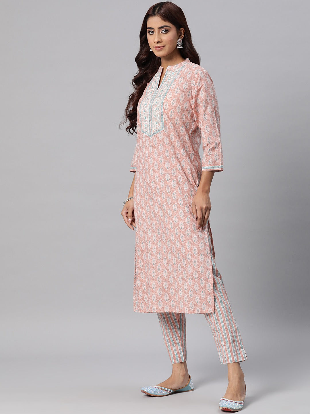 Cotton Printed Straight Kurta Pant & Dupatta