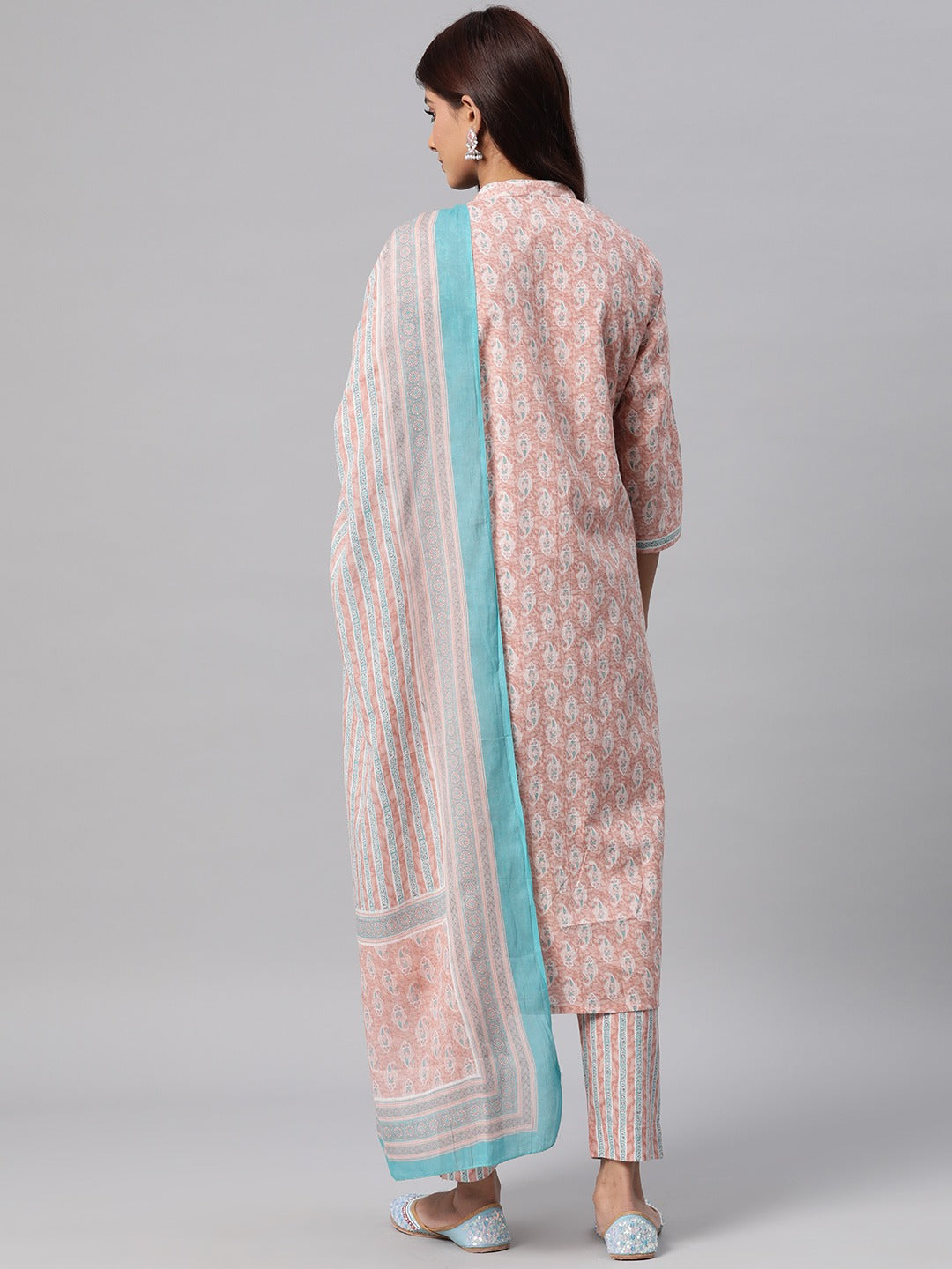 Cotton Printed Straight Kurta Pant & Dupatta