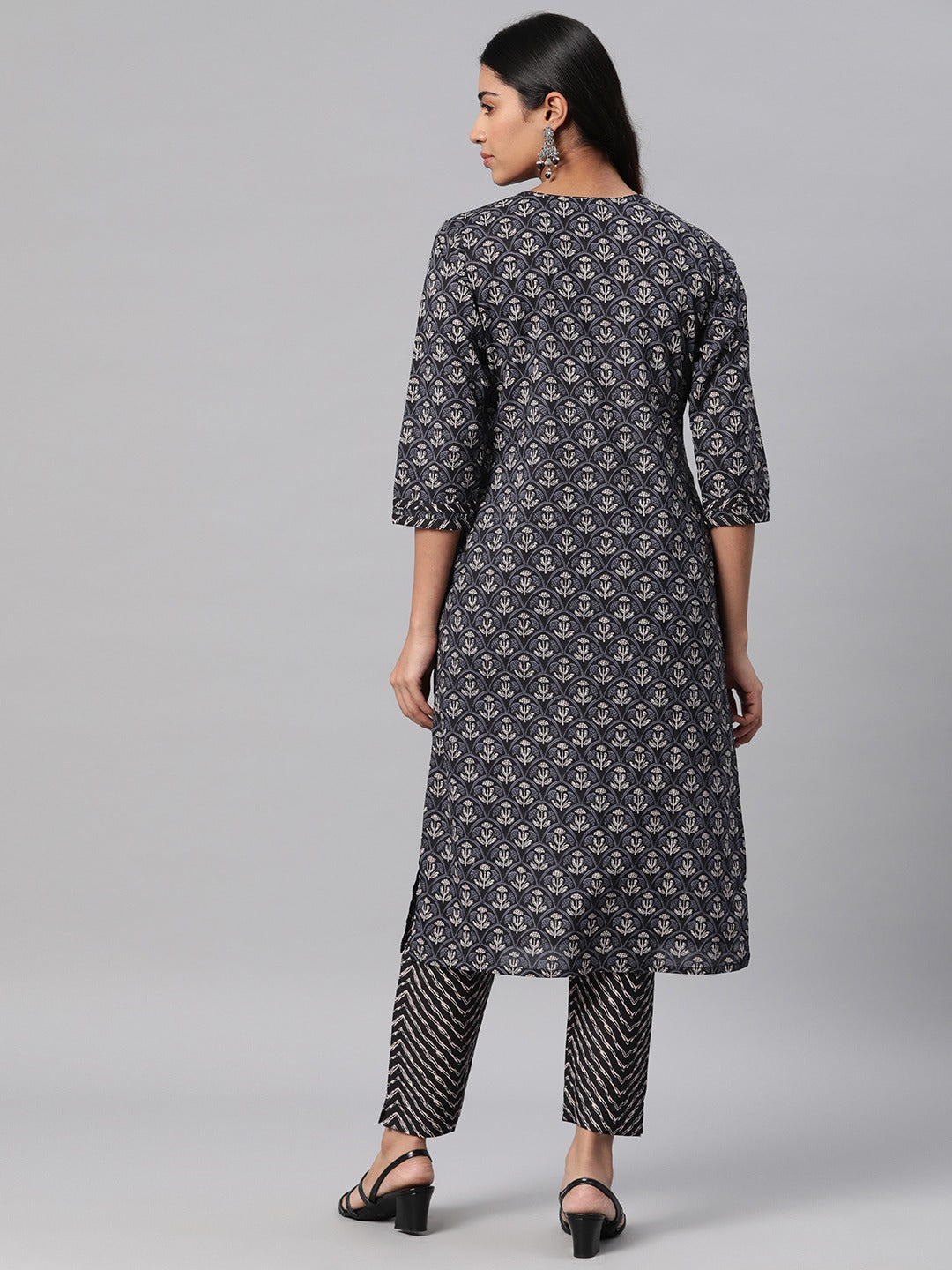 Cotton Printed Straight Kurta & Pant