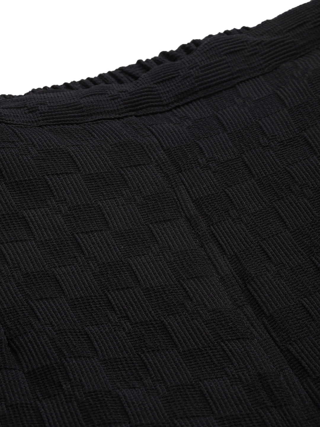 Cotton Fabric Black Color Regular Fit Palazzos