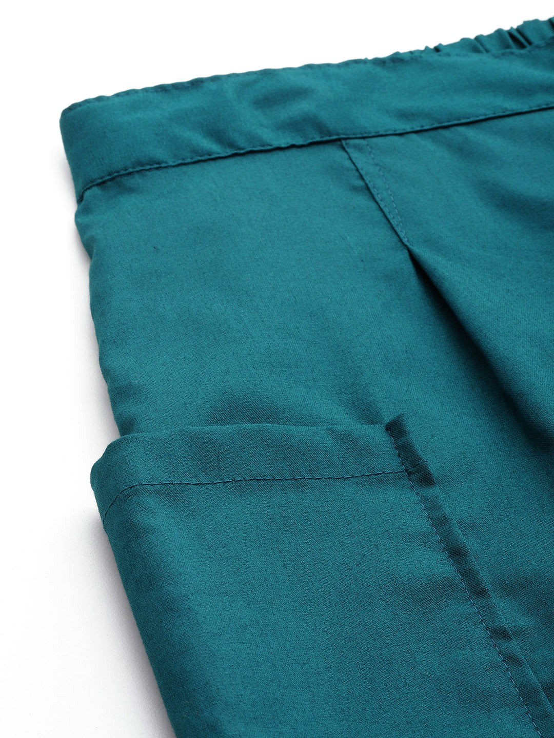 Rayon Fabric Green Color Regular Fit Palazzos