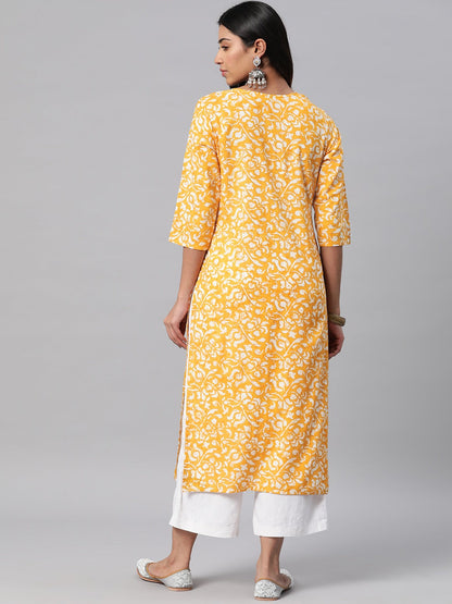 Rayon Printed Straight Kurta