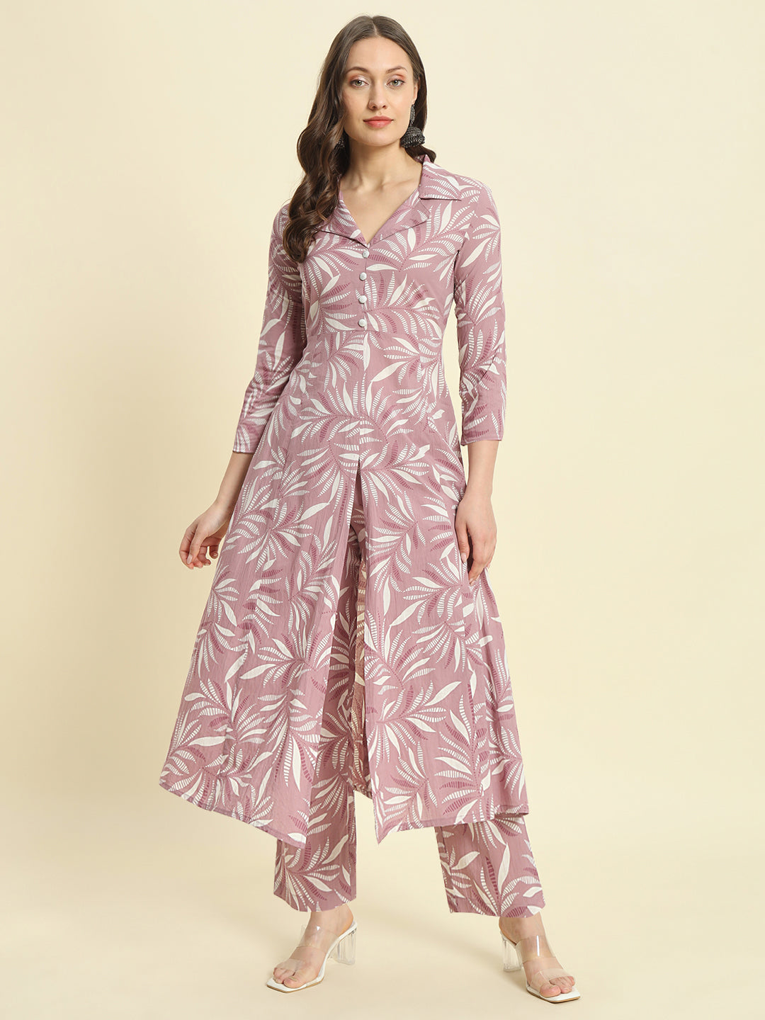 Cotton Printed A line Kurta Set