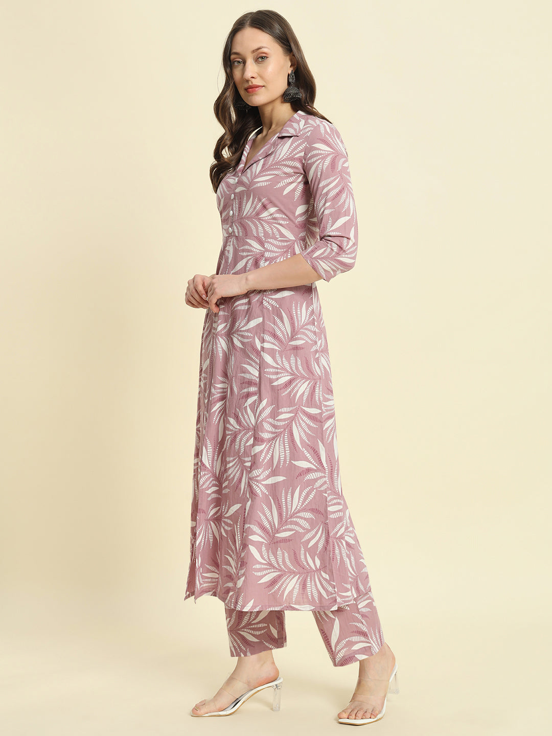 Cotton Printed A line Kurta Set