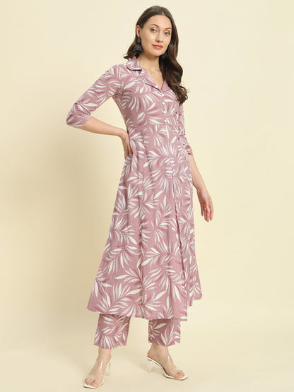 Cotton Printed A line Kurta Set