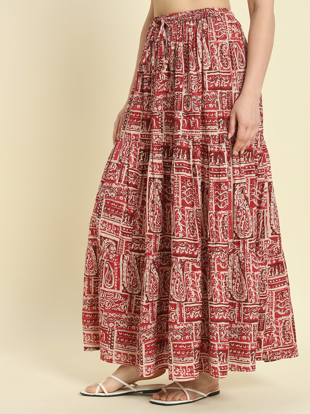 Cotton Printed Regular Fit Skirt