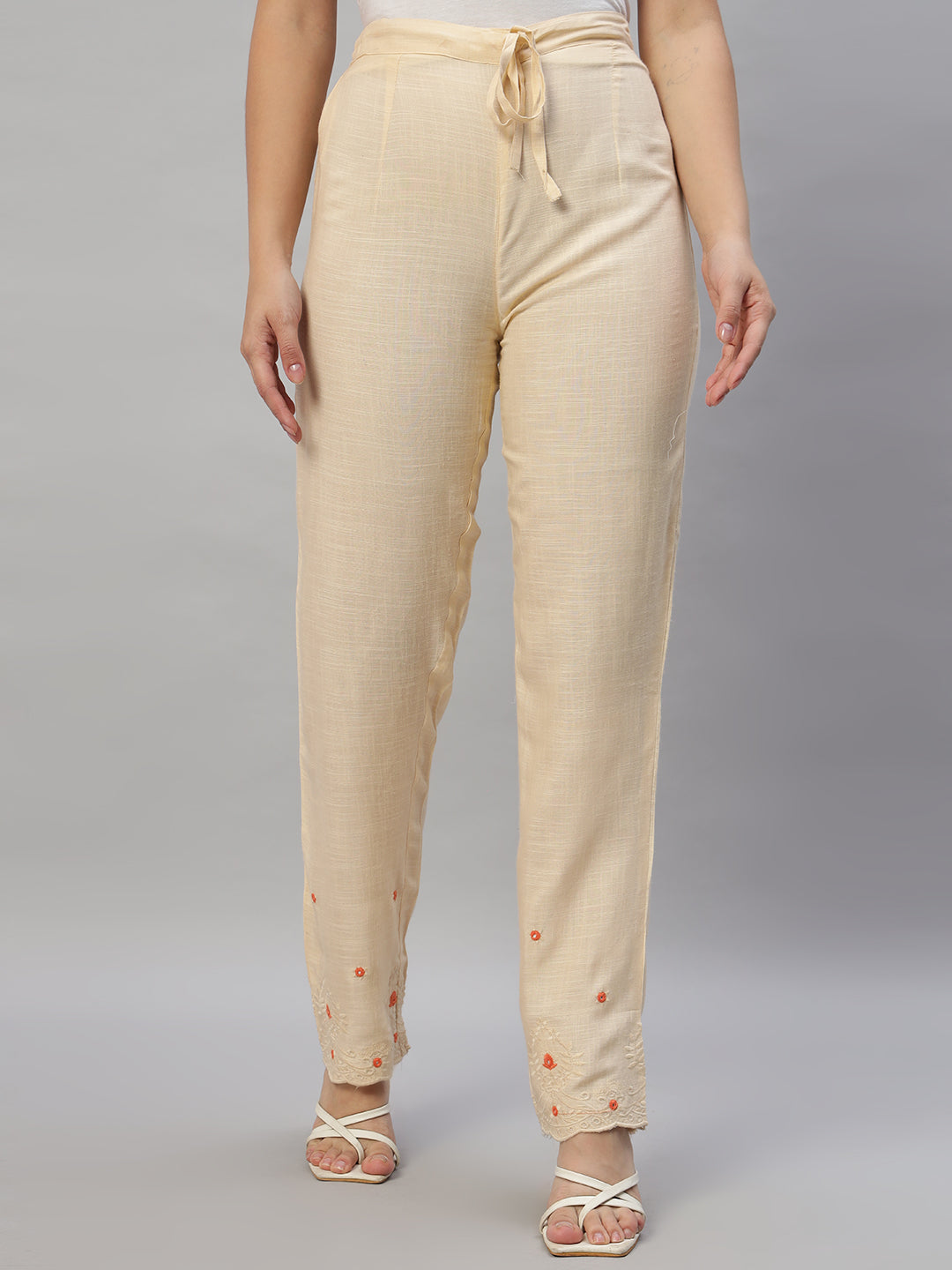 Regular Fit Rayon Trousers