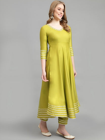 Regular Gotta Patti Kurta with Palazzo & With Dupatta