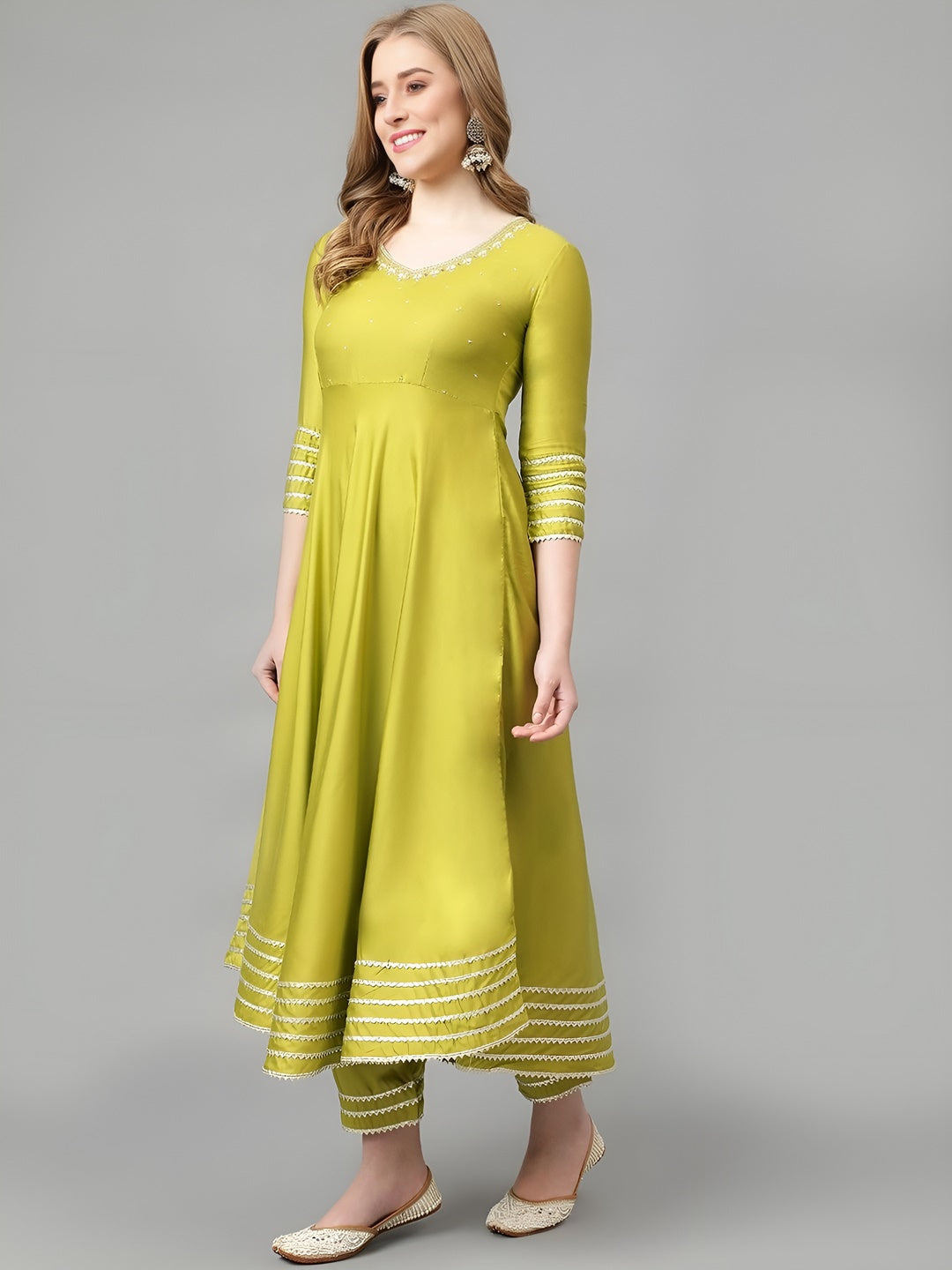 Regular Gotta Patti Kurta with Palazzo & With Dupatta