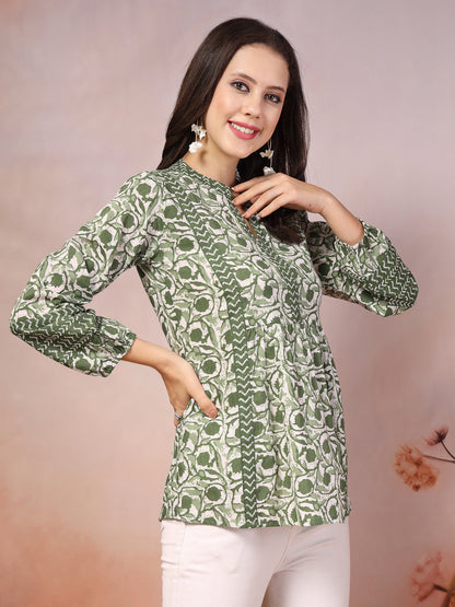 Floral Printed Cotton Top