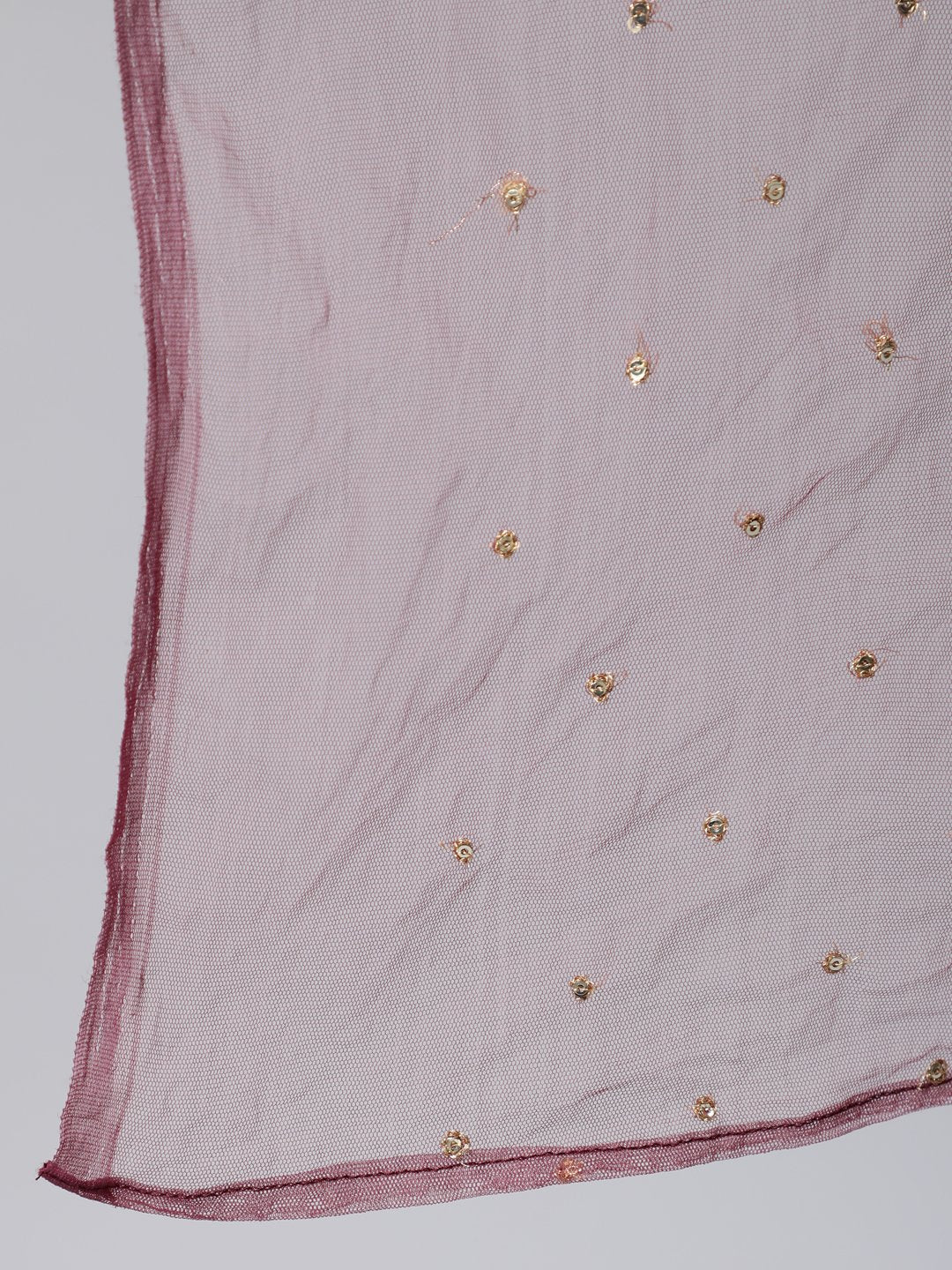 Women Pink Straight Kurta With Plazo & Sequened Dupatta