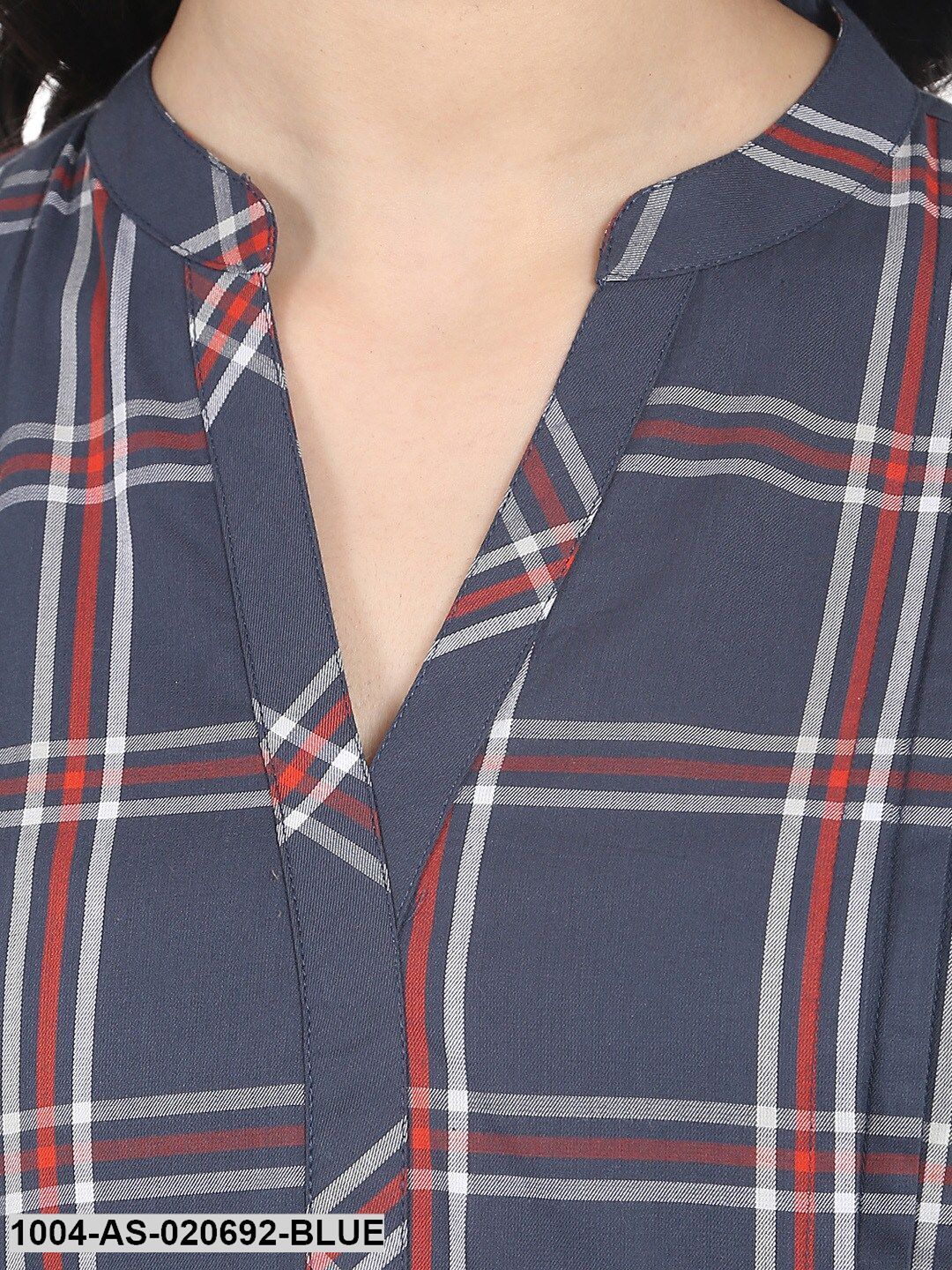 Blue & Red Checked Tunic