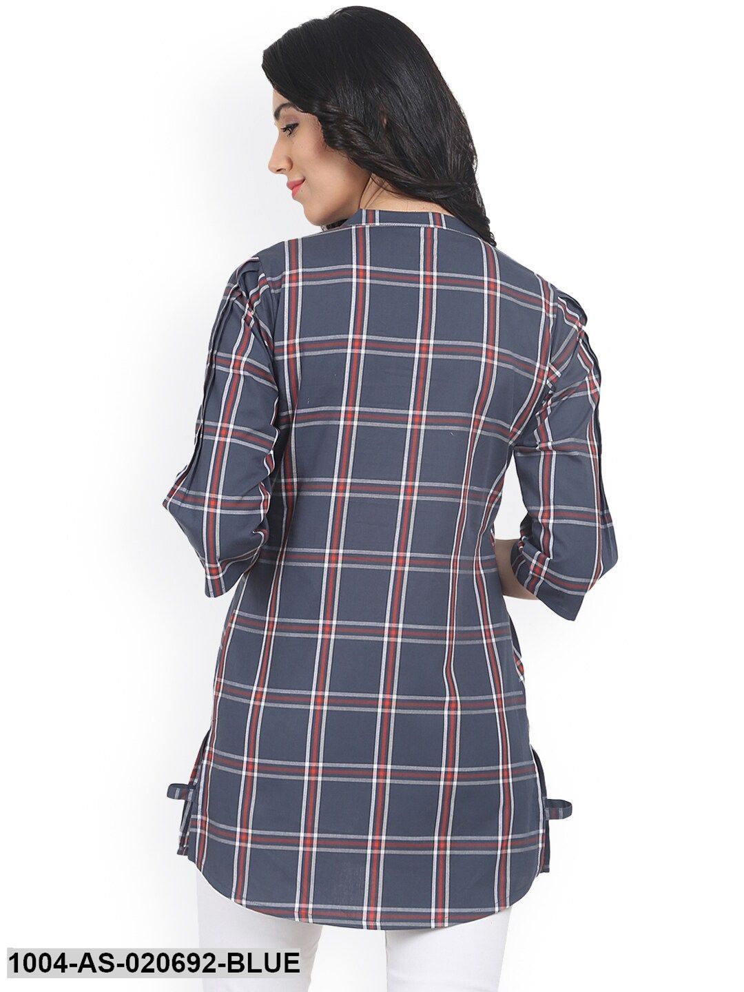 Blue & Red Checked Tunic