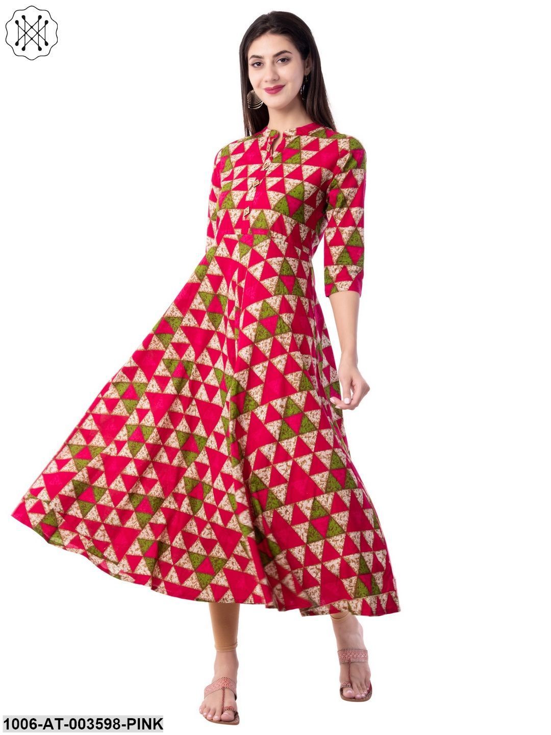 Women's Cotton Printed A-Line Kurta