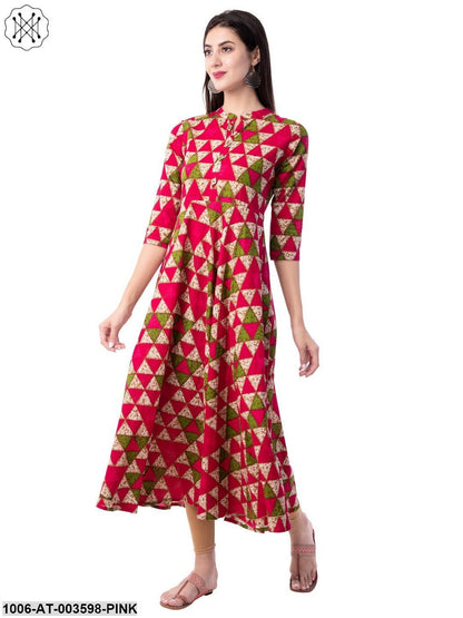 Women's Cotton Printed A-Line Kurta