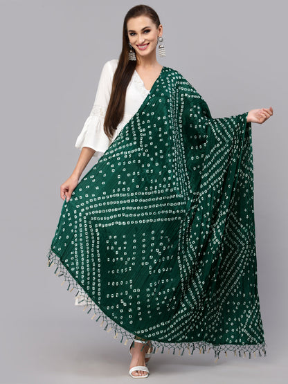 Bandhani Print Silk Blend Dupatta