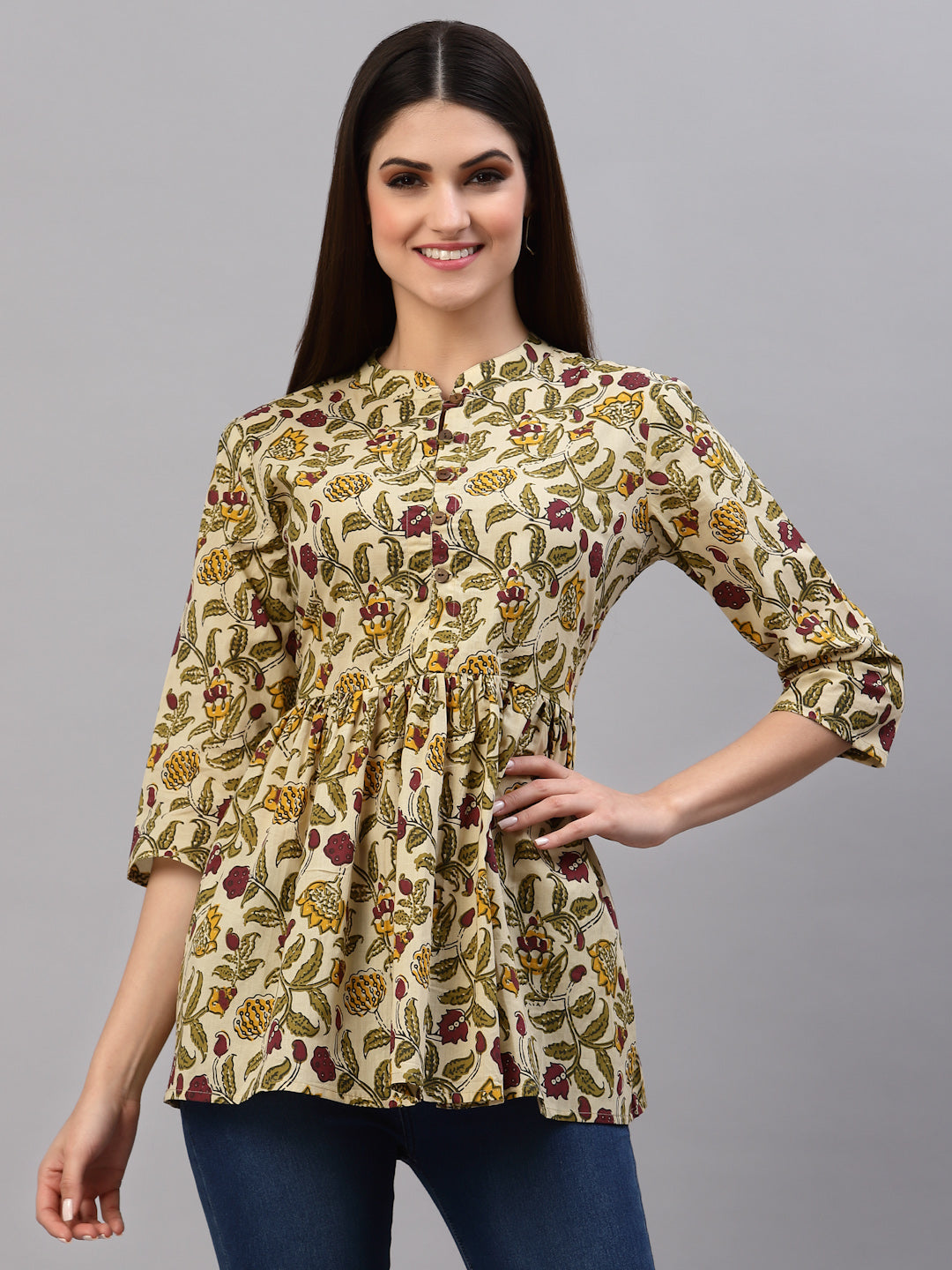 Floral Printed Cotton Top