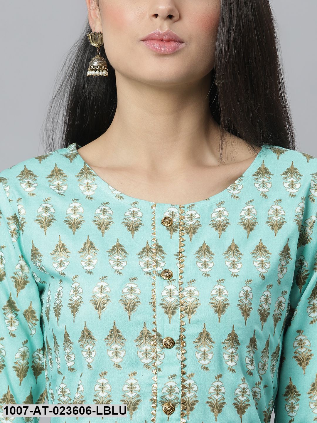 Women's Floral Printed Rayon Straight Kurta