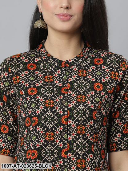 Women's Printed Rayon A-Line Kurta