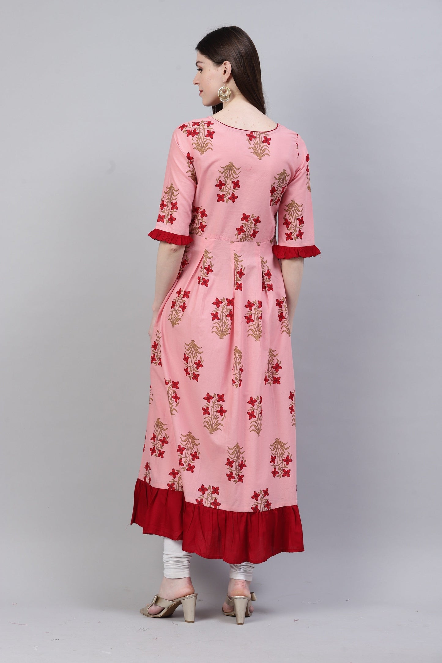 Women's Printed Cotton A-Line Kurta