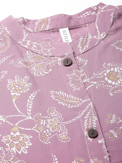 Floral Print Rayon A-Line Kurta