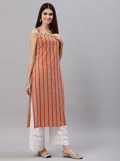 Printed Cotton Straight Kurta