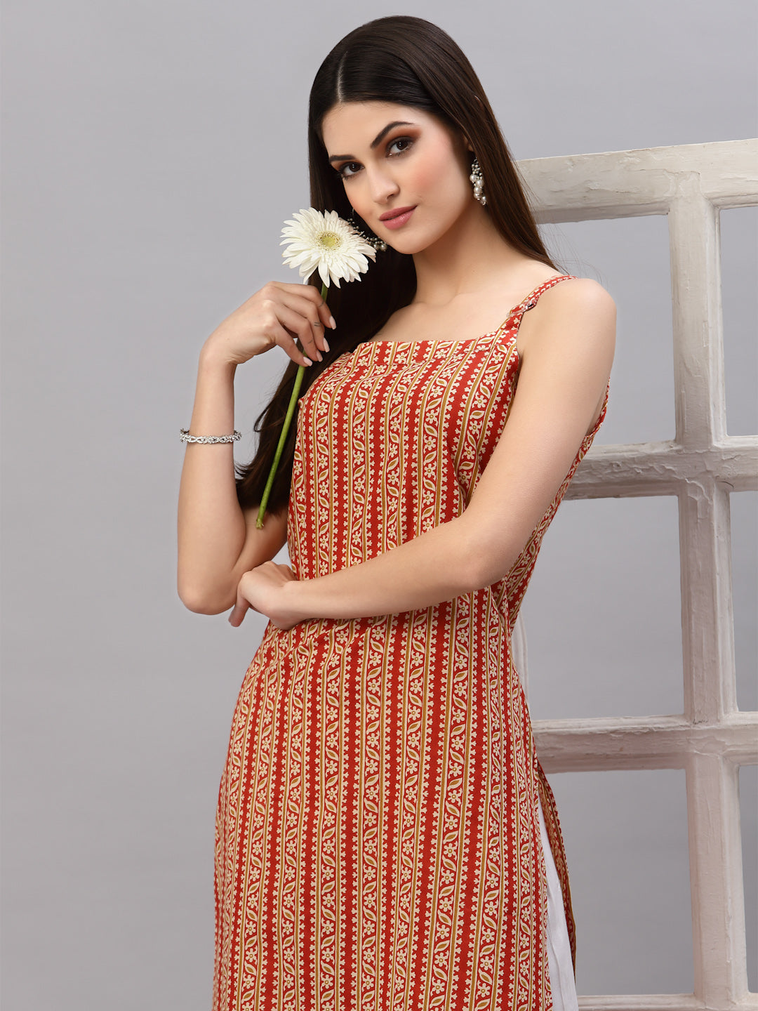 Printed Cotton Straight Kurta