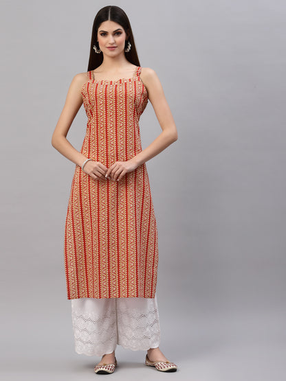 Printed Cotton Straight Kurta