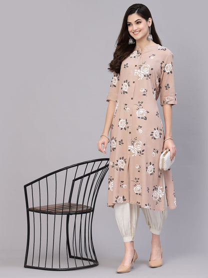 Floral Printed A-Line Kurta