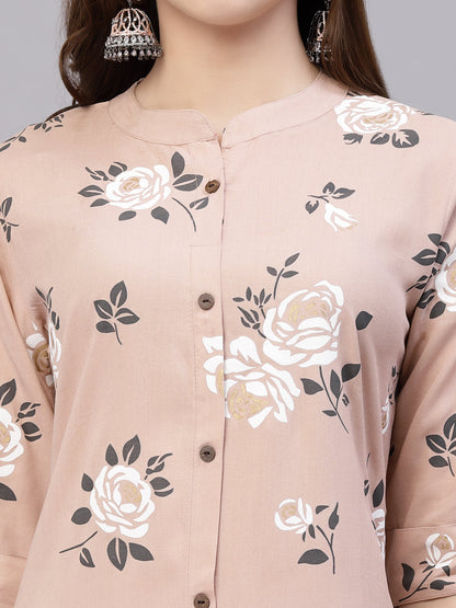 Floral Printed A-Line Kurta