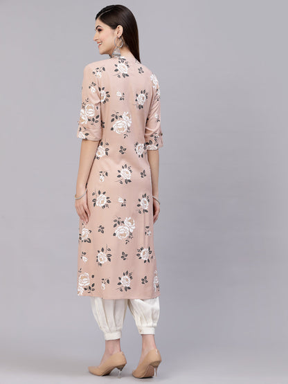 Floral Printed A-Line Kurta