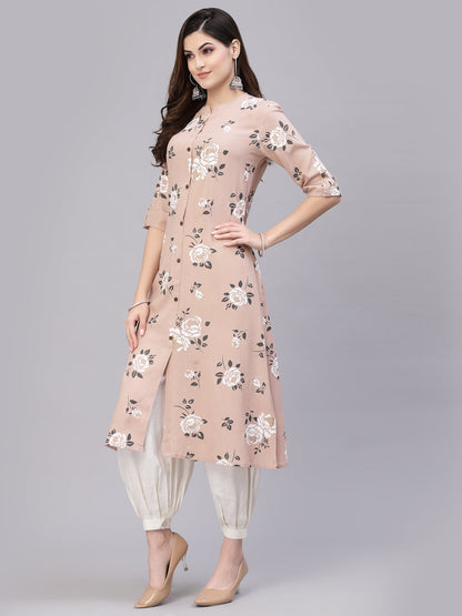 Floral Printed A-Line Kurta