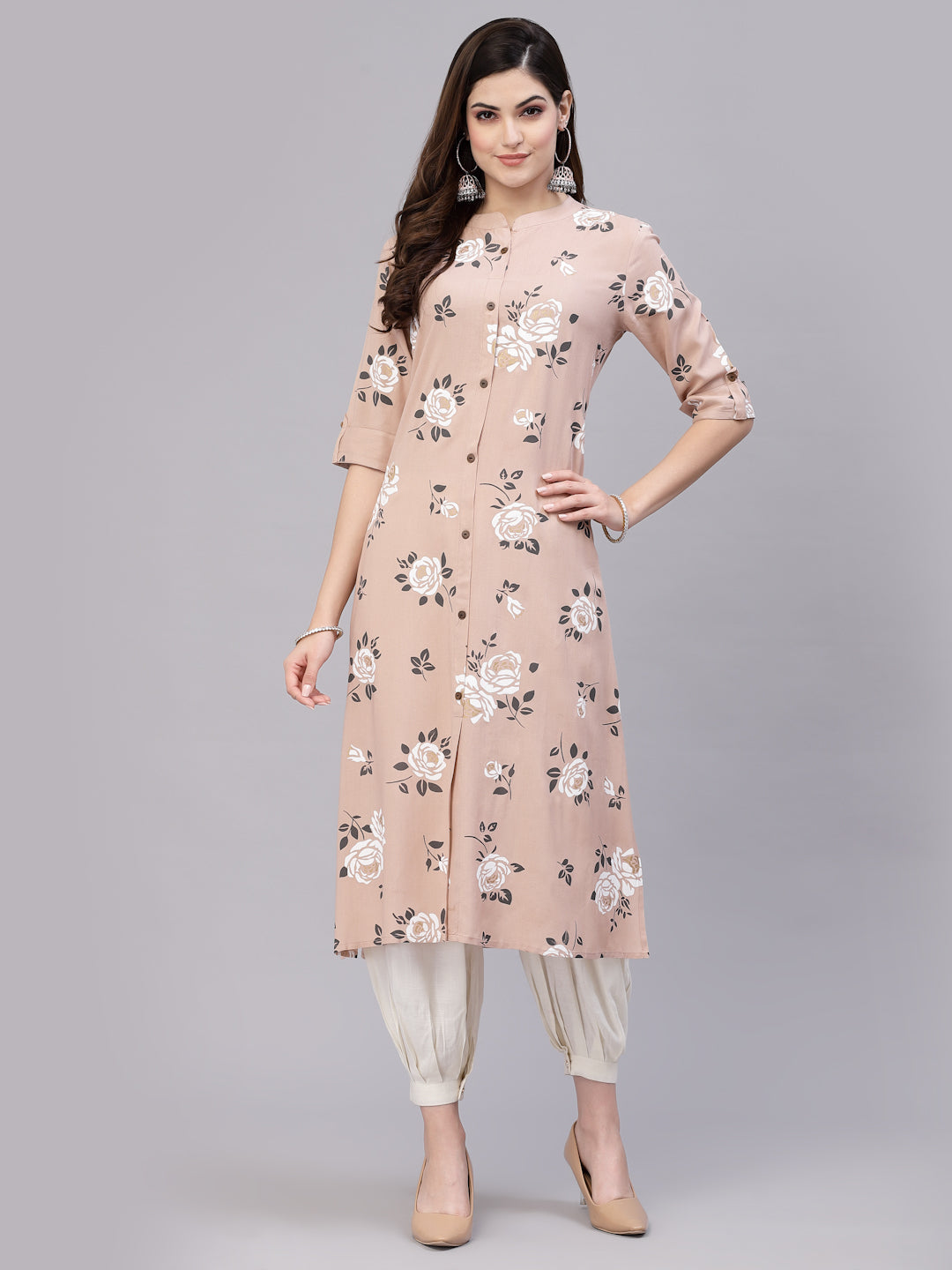 Floral Printed A-Line Kurta